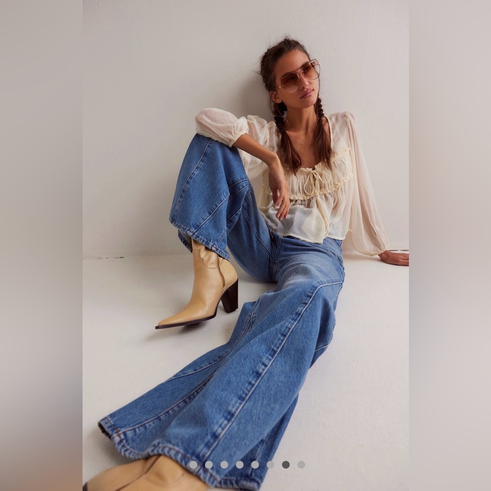 We The Free Eden High Slouchy Flare Jeans - Picture 3 of 4